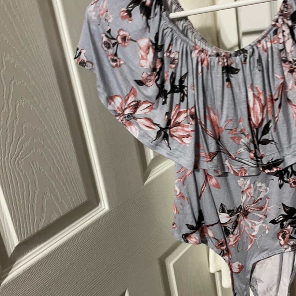 Flowery body suit